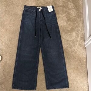 NWT Madewell Low Slung Baggy Jean Allenham Wash in Airy Denim